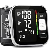 Blood Pressure Monitor Upper Arm Digital Blood Pressure Machine for Home Use with Backlit Display...