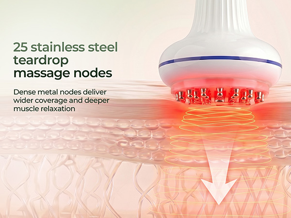 25 stainless steel teardrop massage nodes