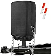 Caravista RV Electric Tongue Jack Cover with D Rings - 600D Oxford Fabric Universal Trailer Elect...