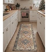 DEXI Kitchen Rugs, Cushioned Anti Fatigue Kitchen Mats for Floor, Non Skid Waterproof Boho Kitche...