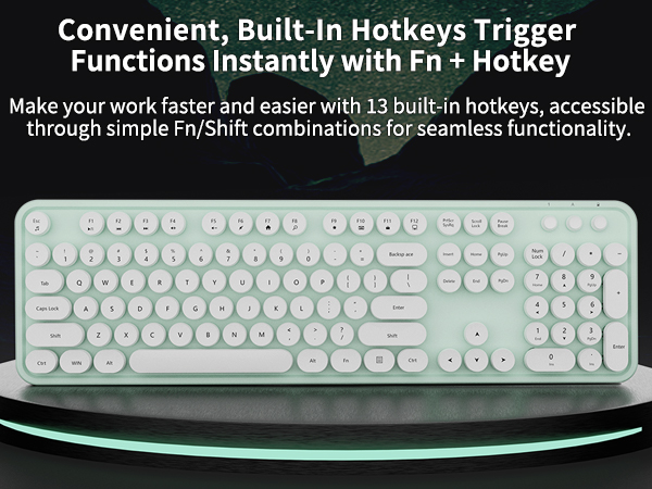colorful wireless keyboard