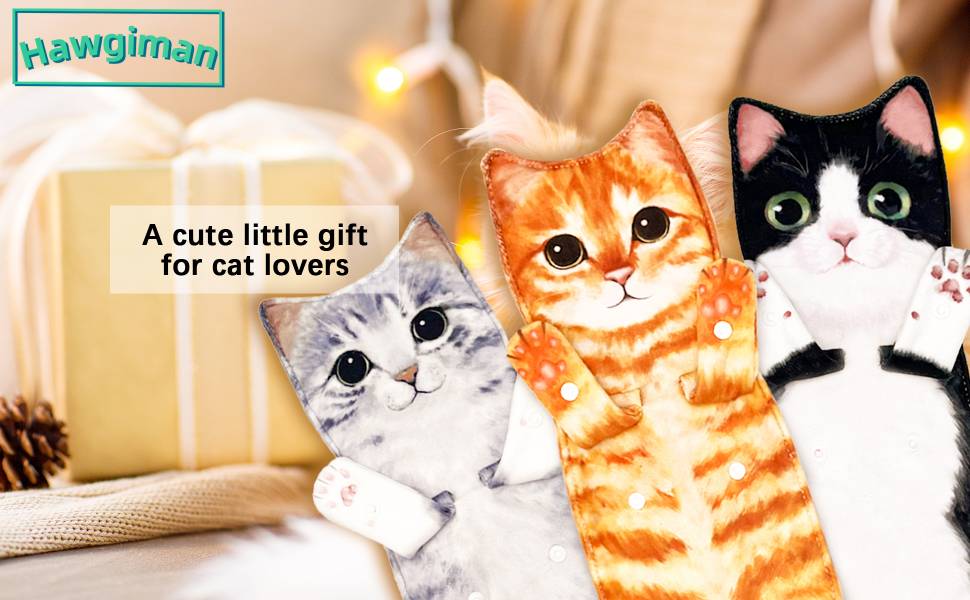 Cat hand towels for bathroom kitchen hand towels cute funny gifts for cat lovers women face towel
