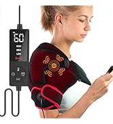 Creatrill Shoulder Heating Pad with Massager for Shoulder Pain Relief Deep Tissue, Massaging Heat...