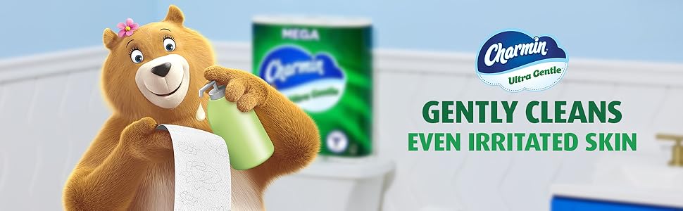 Charmin Ultra Gentle gently cleans even irritated skin
