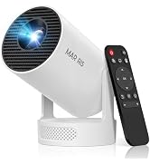 MAR IRIS Portable Projector with WiFi and Bluetooth, Mini Projector 4K Support, Android 11, 5W So...