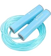 FEECCO Jump Rope for Kids, Pink and Blue Colored Jump Ropes for Girls and Boys 3~12 Years Old, wi...