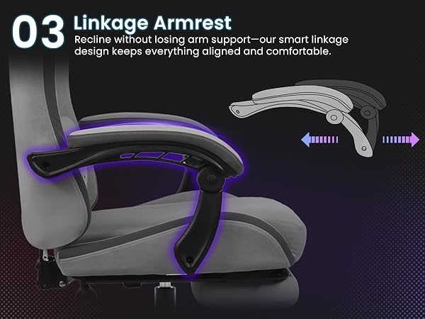 Ergonomic grey gaming chair with lumbar support swivel home office computer desk