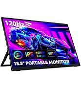 AUSDOM 18.5 Portable Laptop Monitor: 18.5inch 120Hz 1080P FHD IPS USB-C Second Screen for Laptop,...