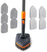 CLEANHOME Scrub Brush with 56” Long Handle, Multifunctional Tile and Tub Scrubber for Shower,Kitc...