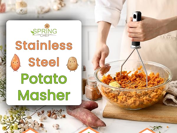 potato masher stainless steel