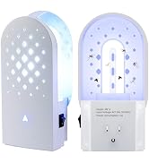 Lulu Home Flying Insect Trap Indoor, 365nm Plug-in Bug Light Catcher with 5 Reversible Sticky Pad...