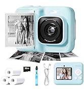 Kids Camera, 1080P Instant Digital Print Camera for Kids, Christmas Birthday Gifts for 4 5 6 7 8 ...