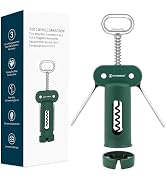 KITCHENDAO 3 in 1 Wing Corkscrew Wine Bottle Opener with Foil Cutter, Built-in Beer Bottle Opener...