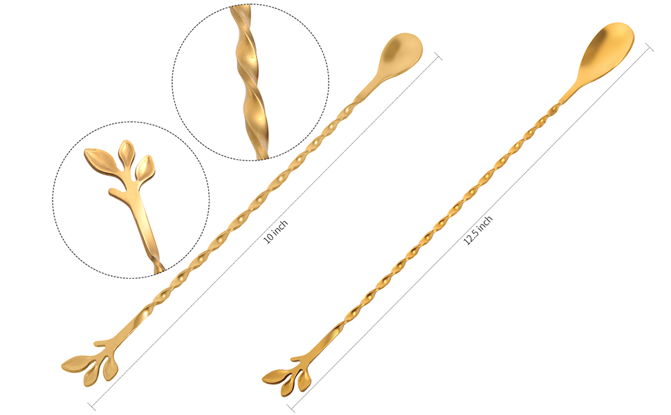 bar spoon long stirring spoon cocktail spoon spiral spoon bartending spoon