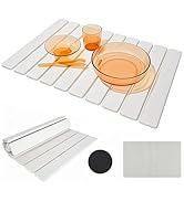 RAIN SPIRIT Large Stone Dish Drying Mat for Kitchen Counter, Absorbent Diatomaceous Earth Bath Ma...