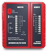 AMPCOM RJ45 Tester for LAN 8P8C Phone RJ12/ RJ11 6P6C 6P4C 6P2C Shielded or Unshielded Network Ca...