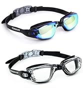 Vorshape Adult Swim Goggles 2 Pack Anti Fog Swimming Goggles, No Leaking UV Protection Pool Goggl...