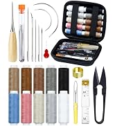 PLANTIONAL Upholstery Repair Sewing Kit: 47 Pieces Heavy Duty Sewing Kit with Sewing Awl, Seam Ri...