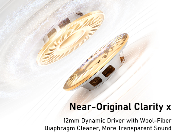 12mm Dynamic Driver with Wool-FiberDiaphragm Cleaner, MoreTransparent Sound