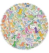 Aowplc 100 Pcs Cute Dinosaur Stickers Pack | Vinyl Stickers for Kids & Toddlers | Dinosaur Party ...