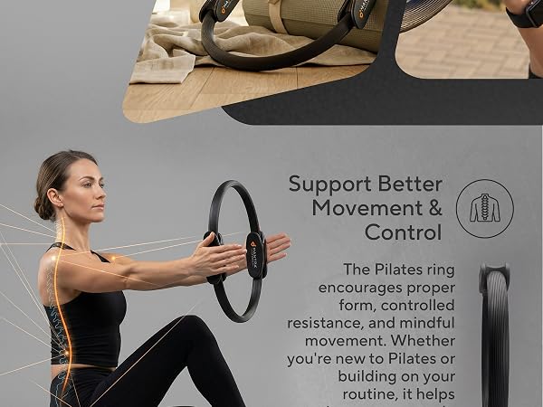 Compact Pilates ring designed for full-body toning workouts