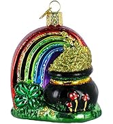 Old World Christmas Pot of Gold Glass Blown Ornament for Christmas Tree, Handcrafted Holiday Deco...