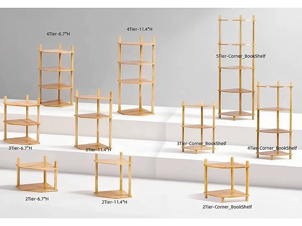 WooFawn Bamboo Corner Rack All Sizes Collection