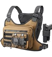 Chest Bag for Men Women, Tactical Chest Rig with Holster, Sport Chest Pack for Outdoor, Running V...