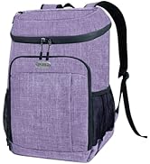 BAGLHER Lightweight Insulated Cooler Backpack - 30 Cans, Leak-Proof for Lunch, Picnic, Hiking, Ca...