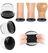 8 PCS Extra Large Chair Leg Sliders for Carpet, Chair Glides for Carpet, Teflon Furniture Pads, B...