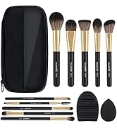 Makeup Brushes,MAANGE 10 PCs Travel Professional Makeup Brushes Set with Case,Foundation Kabuki B...