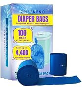Disposable Diaper Pail Refill Plastic Bag (100 count) Compatible with Ubbi Diaper Bag Pail 13 Gal...