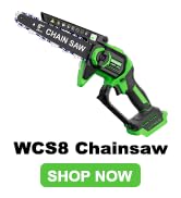 WORFCI 8-Inch Mini Chainsaw with 2Pcs Batteries&Charger, Brushless Cordless Chainsaws with Auto-O...