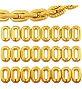 Gold Foil Chain Balloons, 24PCS Giant Chain Balloons Garland for 80s 90s Hip Hop Party Decoration...