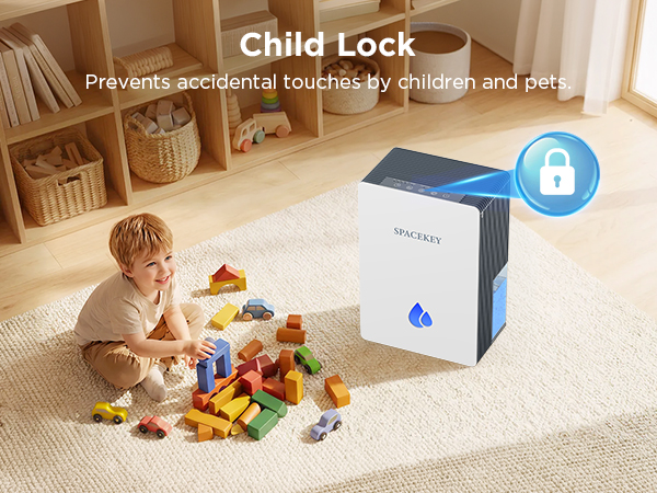 dehumidifier with child lock for bedroom baby room safe small dehumidifiers for home