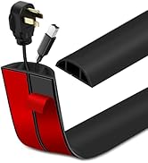 Floor Cord Cover Self Adhesive Cord Hider Floor Extension Cord Covers for Floor Power Cord Protec...
