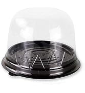50 Sets Stackable Cake Box - Diam 3 3/4 Inch X Height 2-3/4 Inch Clear Plastic Dome Carrier - Sin...