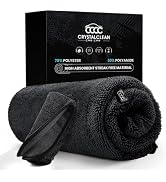 Crystal Clean 1300GSM Microfiber Towels for Cars – XL Drying Towel 2-Pack (24x36 & 12x12) with Do...