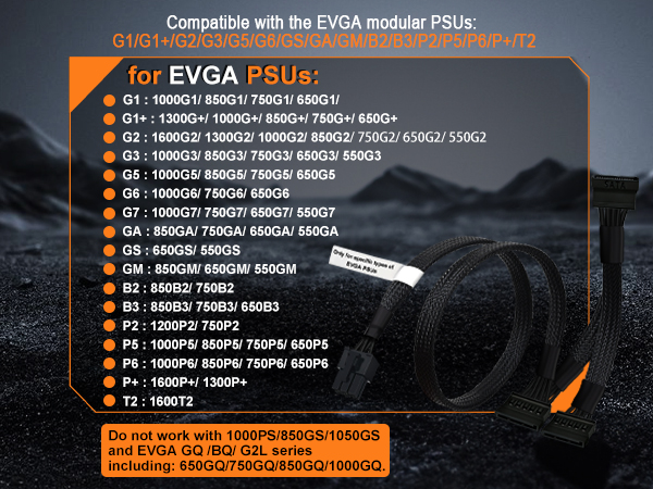 SATA Power Cable for EVGA PSUs