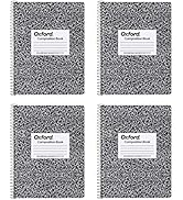 Oxford Spiral Composition Notebooks, 4 Pack, College Ruled Paper, 9-3/4 x 7-1/2 Inches, 80 Sheets...
