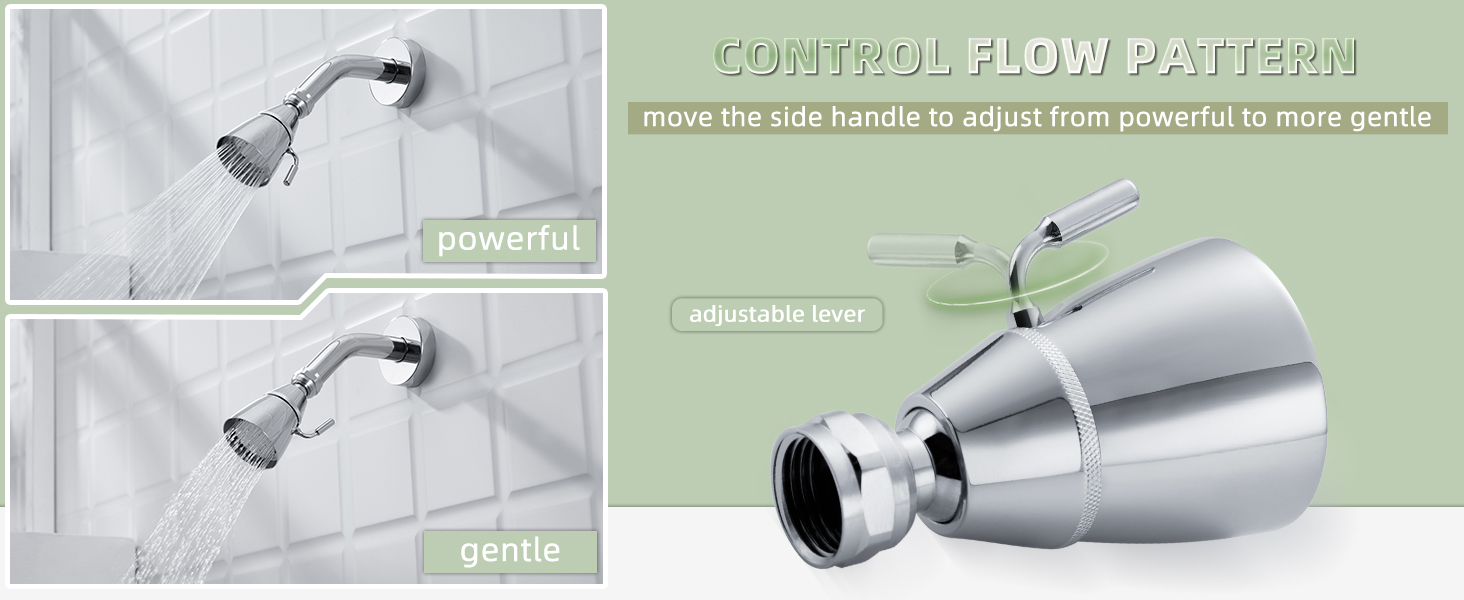 adjustable handle to choose your shower mode