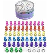 Tiergrade Push Pin Magnets - 58 Pack 7 Assorted Color Strong, Office, Use at Kitchen Home and Sch...