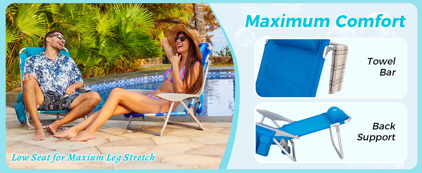 WEJOY Folding Beach Chair for Adults