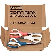 Scotch Brand Precision Ultra Edge Scissors, 8 Inch, 3-Pack (1458-3AMZ-ESF)