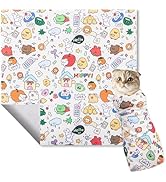 ondware 27.6" Cat Wrap for Cutting Nails, Self-Adhesive Cat Grooming Wrap Anti-Escape Cat Restrai...