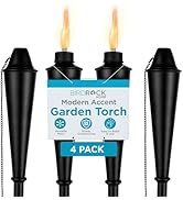 BIRDROCK HOME Outdoor Torches - Durable Construction, Modern Design, Weather Resistant, Citronell...