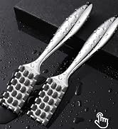SUCCFLY Fish Scaler Tool 2 Pack, Premium Fish Descaler Stainless Steel Integrated Casting