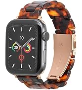 MAIRUI Resin Watch Bands Compatible with Apple Watch Slim Wristband Replacement Strap Bracelet fo...