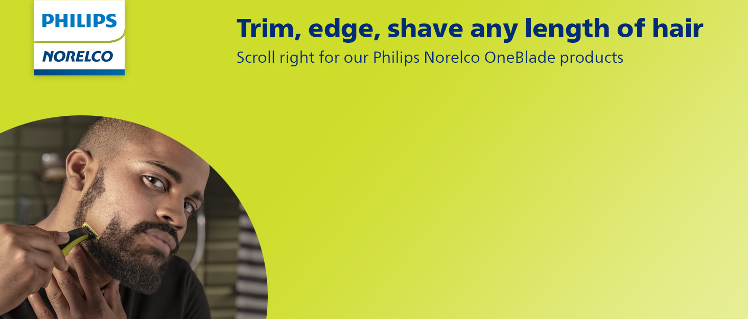Philips Norelco OneBlade: trim, edge shave any length of hair