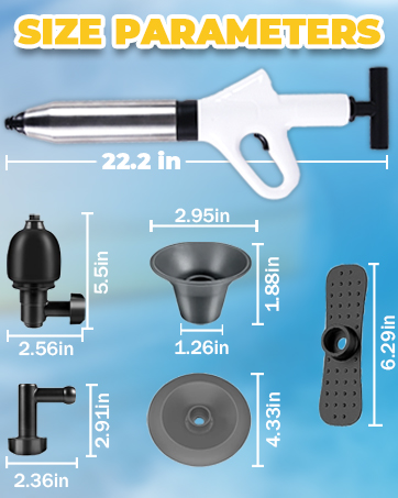 Drain Clog Remover Tool, Toilet Plungers for Bathroom, Sink, Floor, Kitchen Clogged